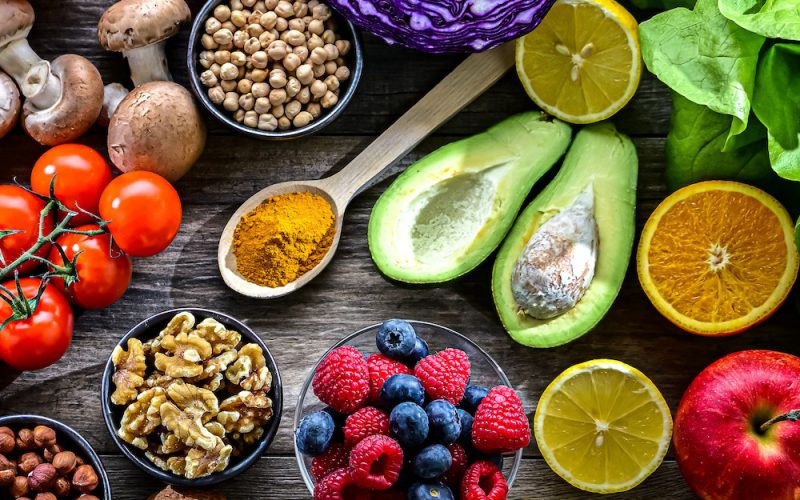 Foods representing anti-inflammatory diet.